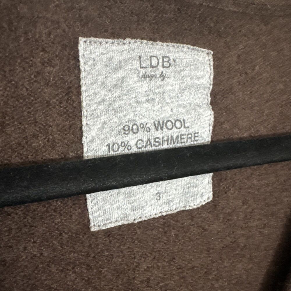 LDB design By Sweater Wool Cashmere Blend V Neck Brown Fall Quiet Luxury Soft XL